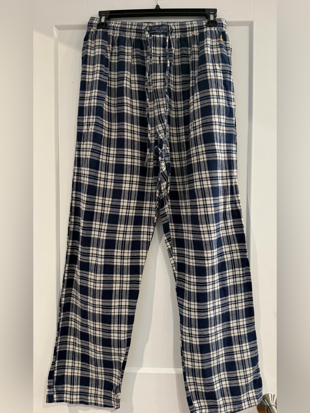 Polo by Ralph Lauren Navy and White Plaid Flannel Lounge Pants